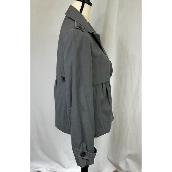 ANN TAYLOR LOFT Military Utility Cargo Jacket Coat - Gray Grey - Women's Sz Med - Picture 4 of 12